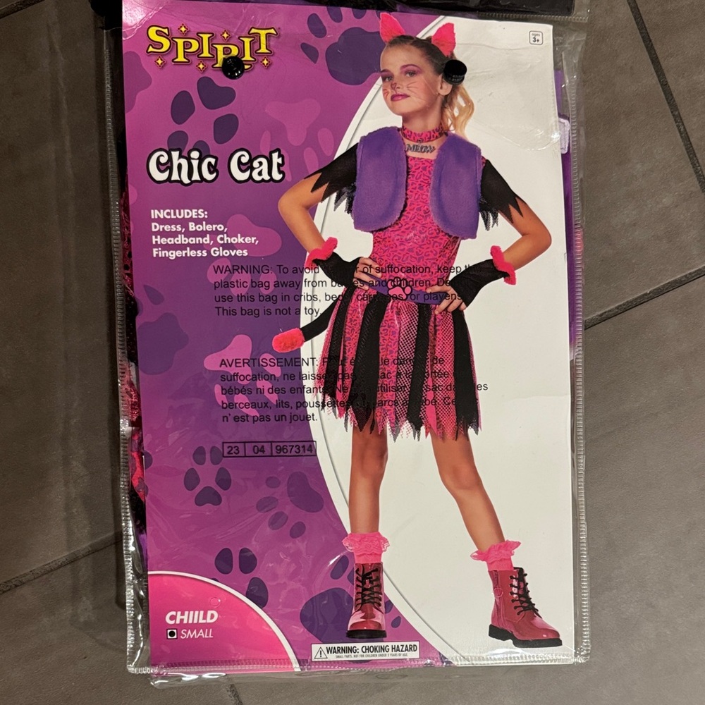 Chic Cat Kids Costume - Pink and Purple